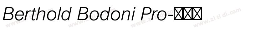 Berthold Bodoni Pro字体转换